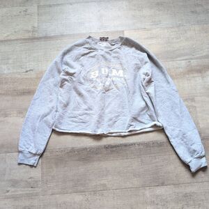 Vintage B.U.M. Equipment Crewneck Grey Womens M/L Sweatshirt Style